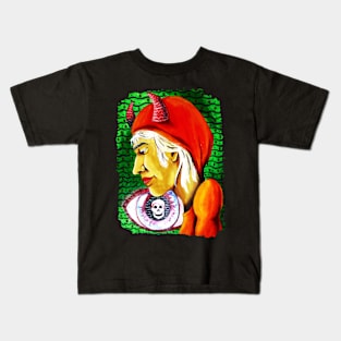 Skinny Blonde Devil Kids T-Shirt